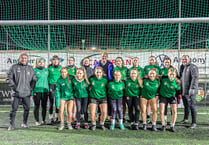 Ben Lake MP visits Aberystwyth Town Women before Her Game Too match