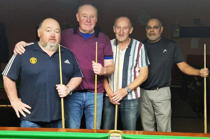 The players before the final of the Handicapped Lucky Dip Doubles Competition on Sunday, 26 November.