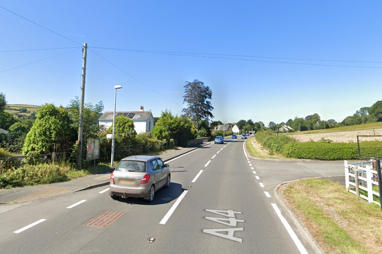 The A44 through Capel Bangor