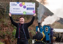 Train enthusiast celebrates £1m lottery win at Talyllyn Railway