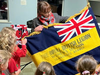 Rainbows learn all about the Royal British Legion Women's Section