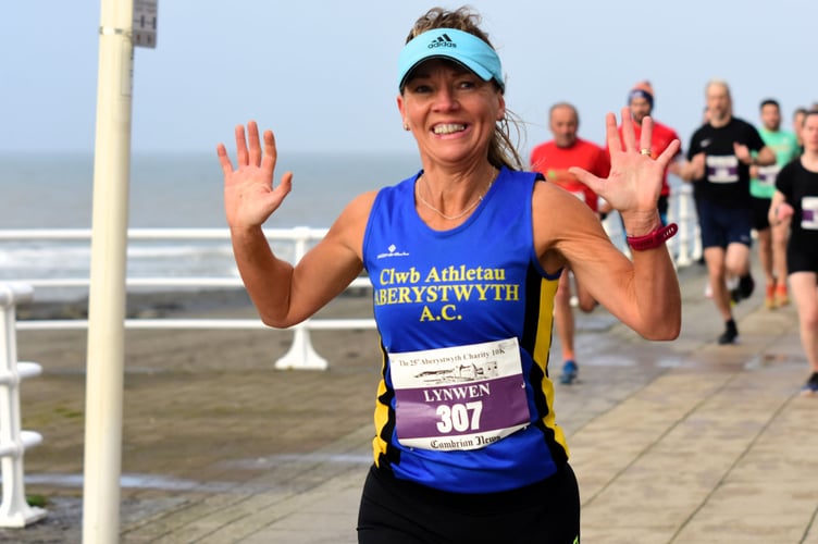 Lynwen Huxtable enjoying the day out on her way to a category win