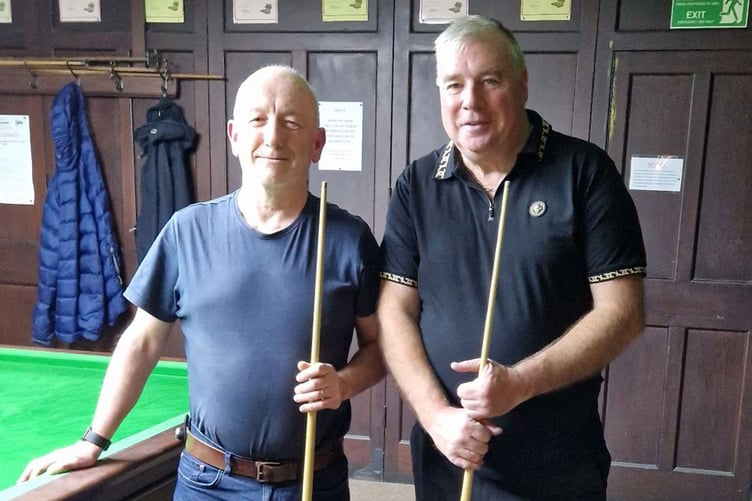 Over 40s finalists Gwynant Ellis and Gareth Davies