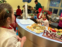 Pupils' festive café raises £470 for Bronglais Hospital