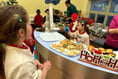 Pupils' festive café raises £470 for Bronglais Hospital