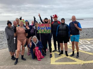 Borth swimmers brave icy eight-degree seas for Gaza-Israel medical aid