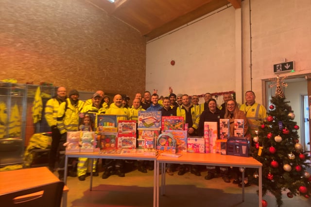 Christmas spirit among waste collection staff