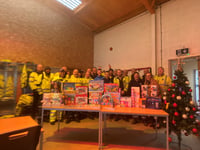 Christmas spirit among waste collection staff