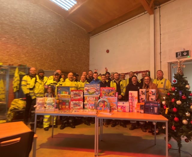 Christmas spirit among waste collection staff