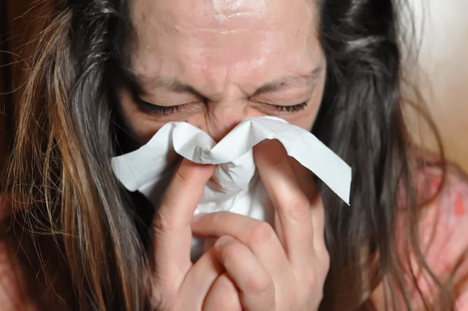 Flu sneeze cold blow nose
