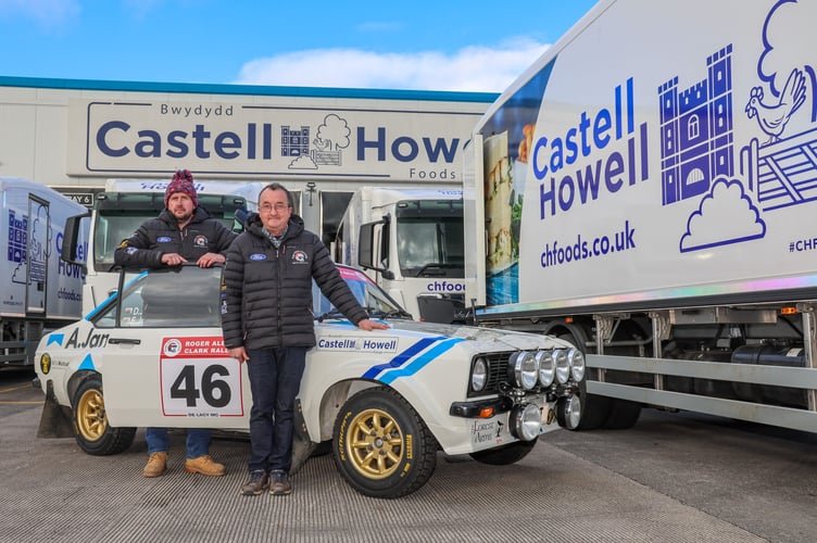 Dyfrig James and Emyr Jones with their Mk2 Escort