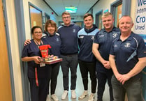 Aberystwyth RFC donate gifts to Ysbyty Bronglais wards