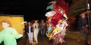 Giant cockerel brings back light for spring in brand new tradition