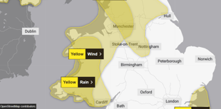 Weather warnings issued for wind and rain