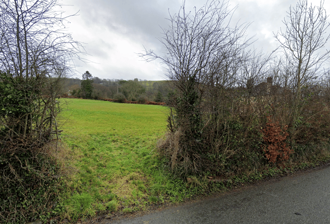 The site of the proposed dog site in Tregaron