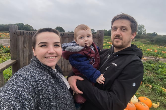 Emily, son Eddie and partner Luke say the number 34 is a "lifeline" for their young family