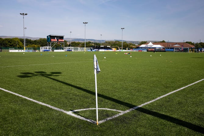 Bridgend, WALES -  14th August, 2022: 
General View of Bryntirion Park ahead of the match.
Penybont v Bala Town in the JD Cymru Premier at the SDM Glass Stadium on the 14th August 2022. (Pic by Lewis Mitchell/FAW)
