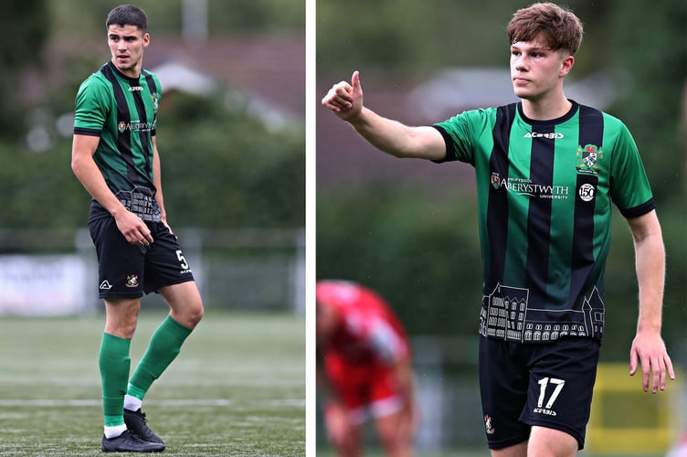 NEWTOWN, POWYS, WALES - 26th AUGUST 2023 - Aberystwyth's Harry Owen during Newtown AFC vs Aberystwyth Town in Round 3 of the JD Cymru Premier at Latham Park, Newtown (Pic by Sam Eaden/FAW)