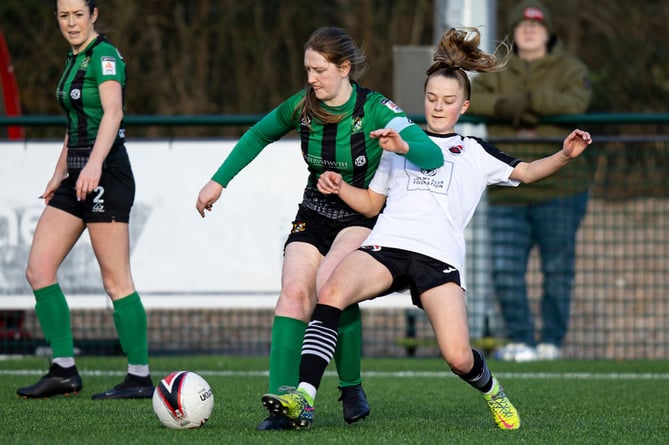 Treforest, Wales - 14th January 2024: 
Amy Jenkins of Aberystwyth Town in action.
Pontypridd United v Aberystwyth Town in the Genero Adran Premier League at USW Sports Park on the 14th January 2024.
Pic by Lewis Mitchell/FAW.