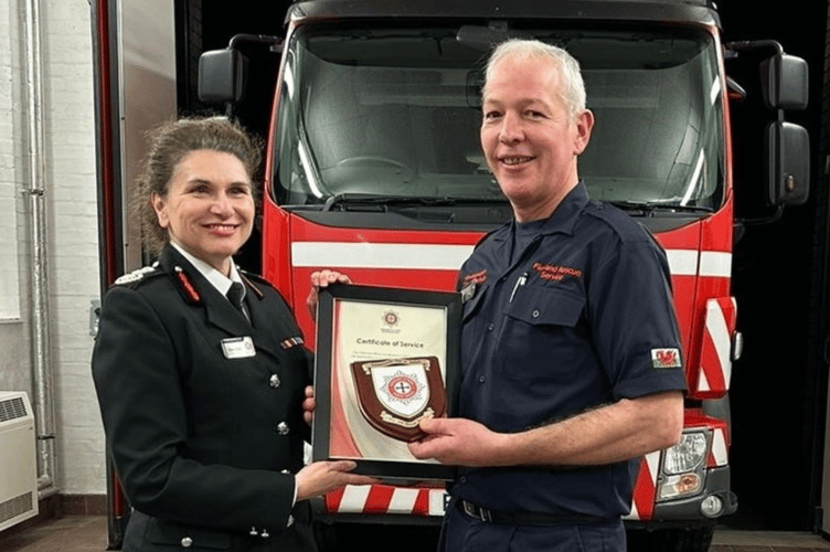 Chief Fire Officer and Chief Executive Dawn Docx and Mark Roberts