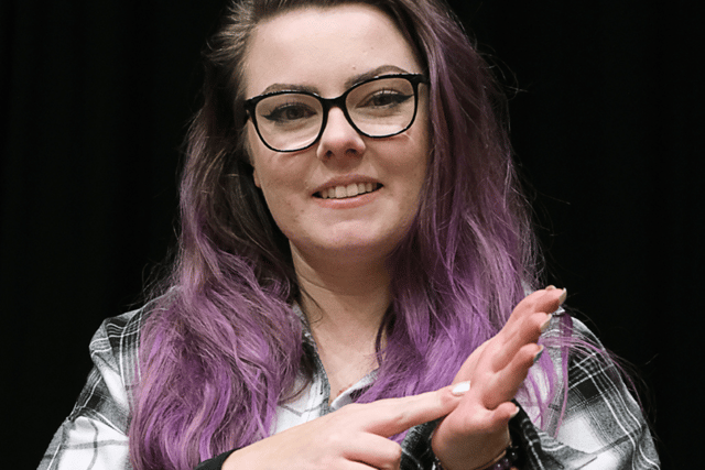 WATCH: Trainee interpreter talks about signing pantomime for the deaf