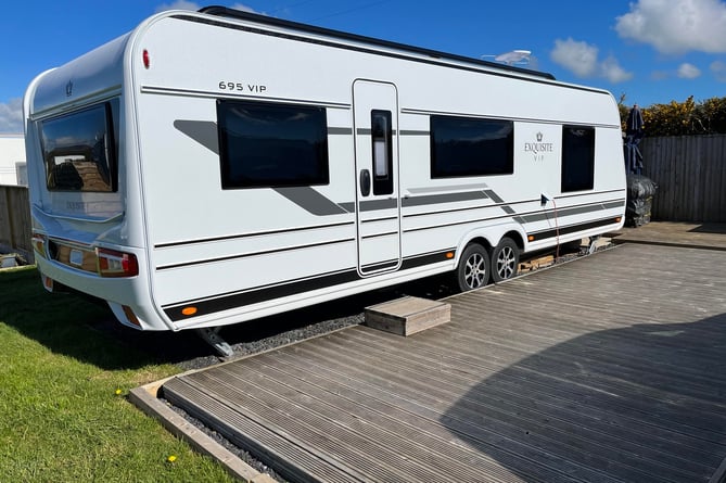 This caravan has been reported as stolen from a campsite in Gwynedd