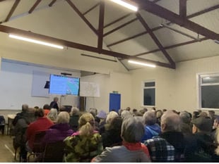 Packed village hall hears concerns over wind farm plans