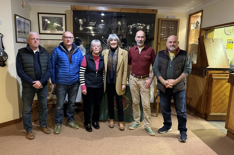 Board of directors: (from the left): Ewen Davies (Marketing). Athole Marshall (Greens), Sue Wison (Chair), Karen Evans (House), Jonathan Cook (Vice Chair), Dave Blesovsky (Membership) (not in photo) Dylan Raw-Rees (Finance)