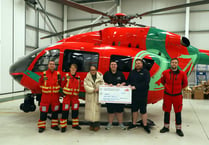 Holiday park company raises £38,000 for Wales Air Ambulance