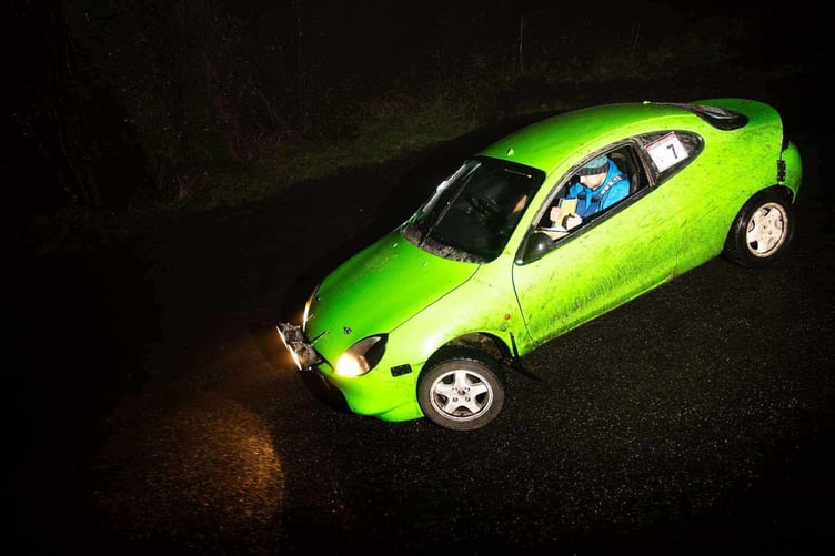 Dan Morris and co-driver Kieran Price in action