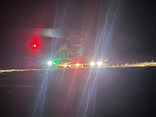 Stranded walker airlifted to safety from cliff