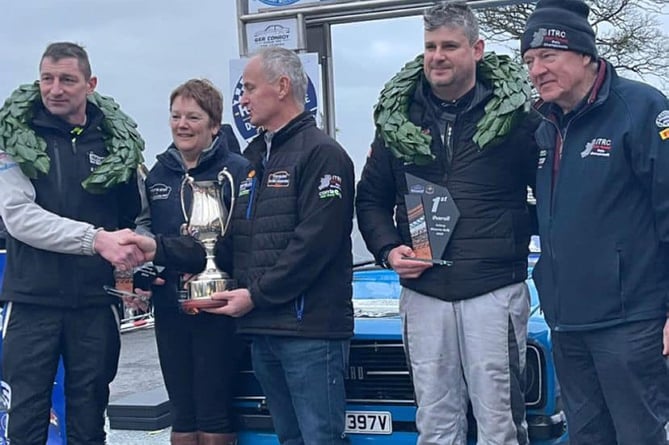 The Galway International Rally podium