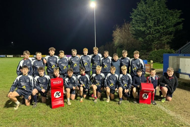 The U14s team -  all the junior teams will benefit from the new training kit