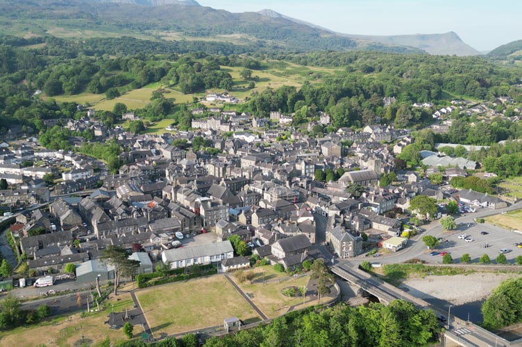 Dolgellau aerial view
