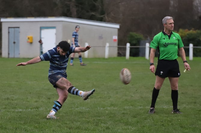 Dylan Benjamin scored a try for Aberystwyth