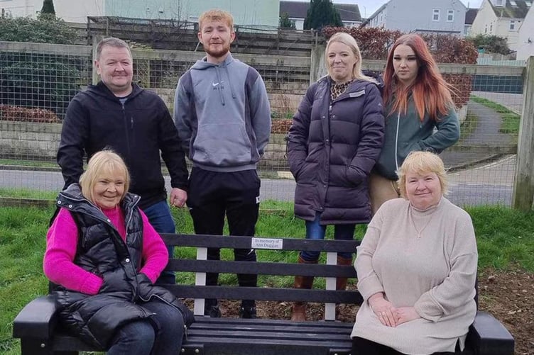 The bench was unveiled before Saturday's 4-0 win against Rhayader Town, a result which would have made Ann Duggan very happy