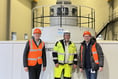 Aberystwyth hydropower plant staff welcome politicians