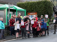 Children protest bus service changes that leave them out in the cold