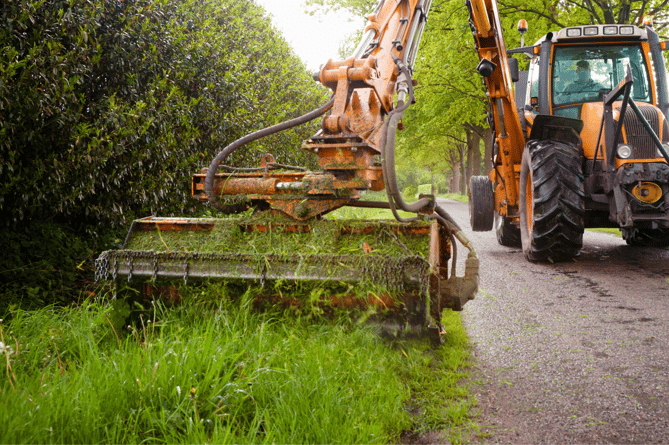 A typical council verge cutting operation.