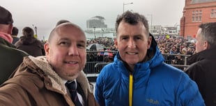 Gwynedd farmer and MS Mabon ap Gwynfor takes part in Cardiff protest