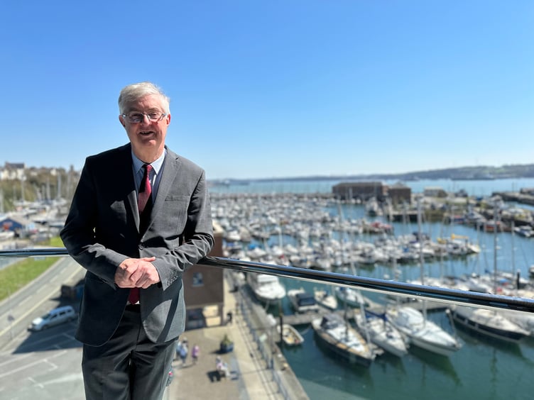 Welsh First Minister Mark Drakeford in Milford Haven