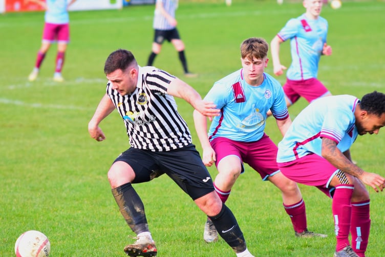 Bow Street’s Dafydd Carruthers on the ball