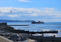 Norwegian boulders for Aberaeron coastal defence scheme arrive by sea
