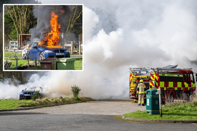 Fire brigade called to put out car blaze