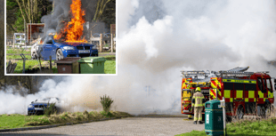 Fire brigade called to put out car blaze