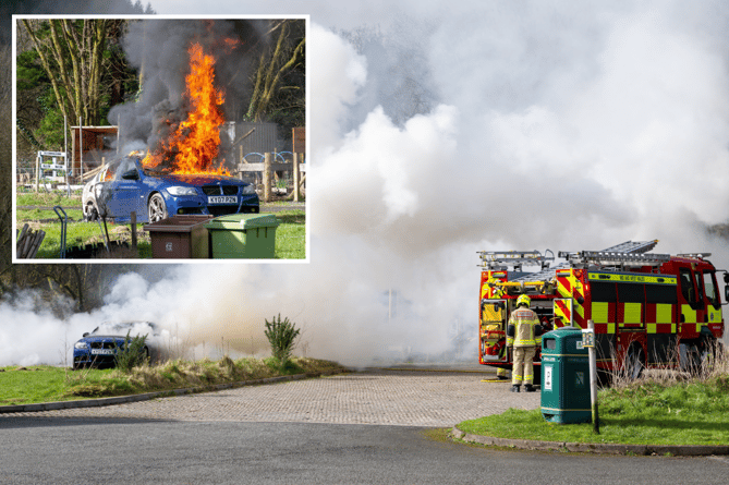 Jason Hornblow (Jchphoto.co.uk) captured these images of the car on fire