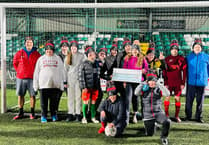 Hat sales help fund Aberystwyth disability football team