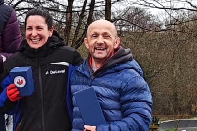 Sarn Helen runners Dee Joly and Mike Davies enjoyed success at Rhayader Round the Lakes