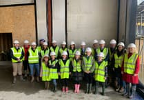 Pupils leave their mark on new school site