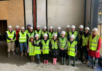 Pupils leave their mark on new school site